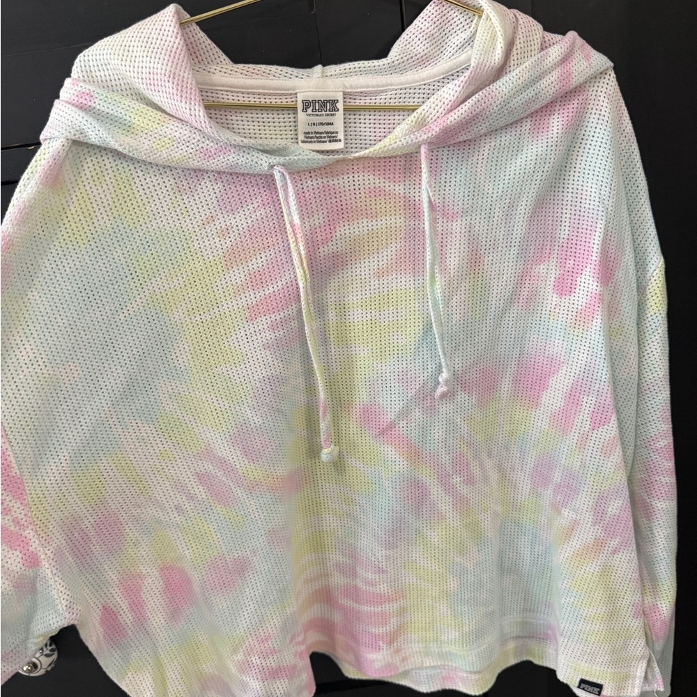 PINK Victoria's Secret Multicolor Mesh Hoodie